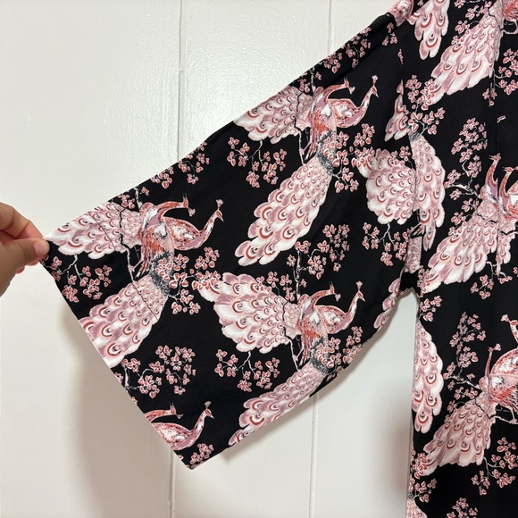 Florence Broadhurst For “GIVONI" Nightdress Japanese Floral Black /Pink Size L - Picture 5 of 14